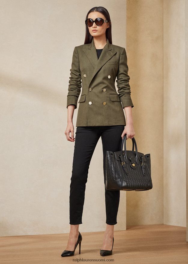 Ralph Lauren naiset camden kashmir takki 0Z24ZR3454 ikoni oliivi