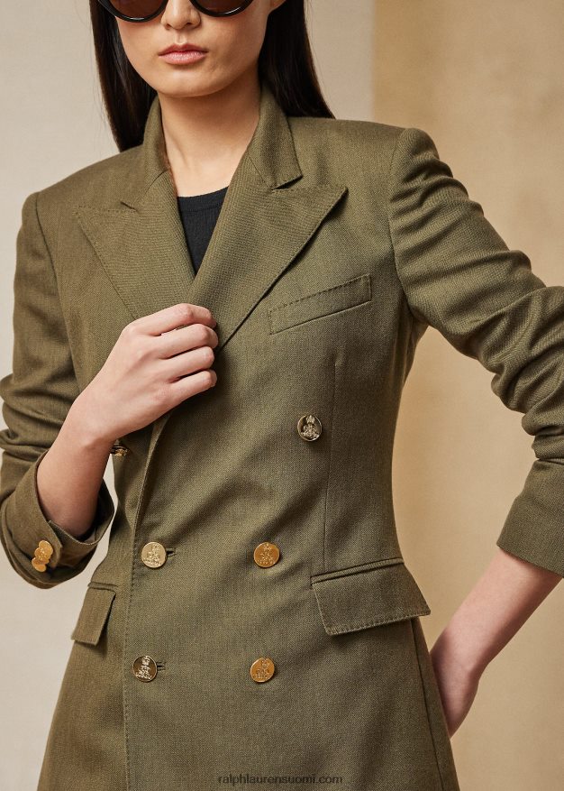 Ralph Lauren naiset camden kashmir takki 0Z24ZR3454 ikoni oliivi