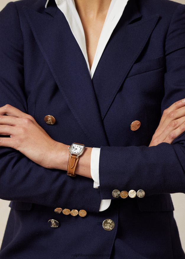 Ralph Lauren naiset camden-villasta valmistettu kreppitakki 0Z24ZR3460 laivasto