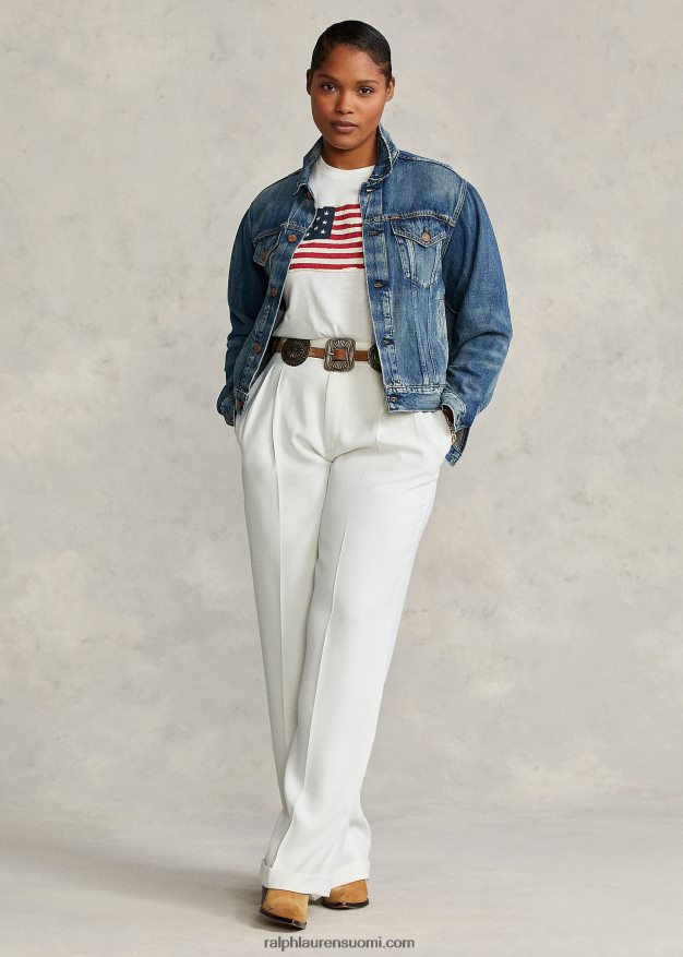 Ralph Lauren naiset denim kuorma-auton takki 0Z24ZR3278 tumma indigo