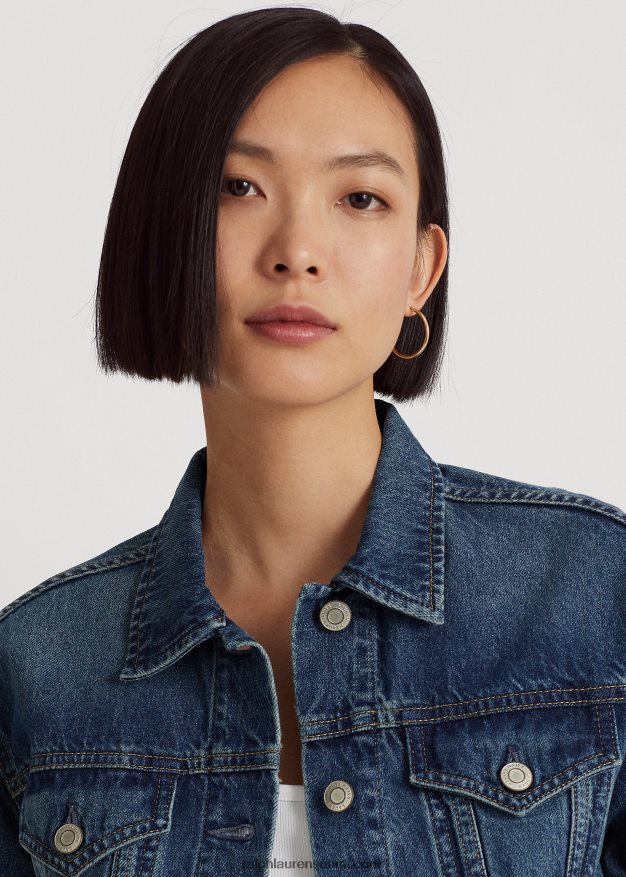 Ralph Lauren naiset denim kuorma-auton takki 0Z24ZR4033