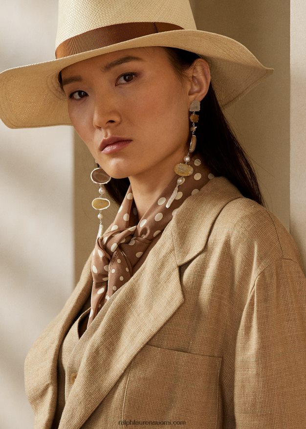 Ralph Lauren naiset giuseppina tweed-takki 0Z24ZR9272 rusketus/salvia