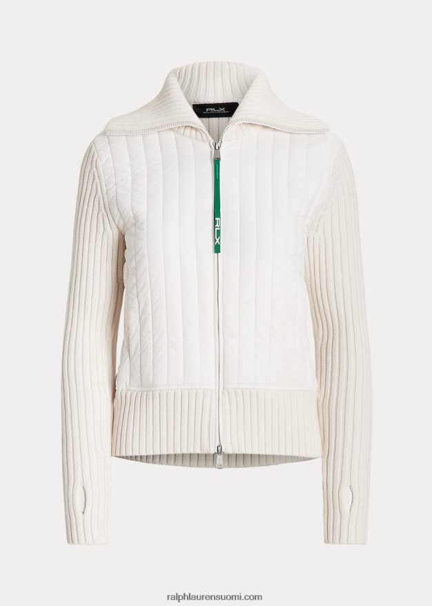 Ralph Lauren naiset hybridi suppilokaula-neuletakki 0Z24ZR3124 pergamentti kerma