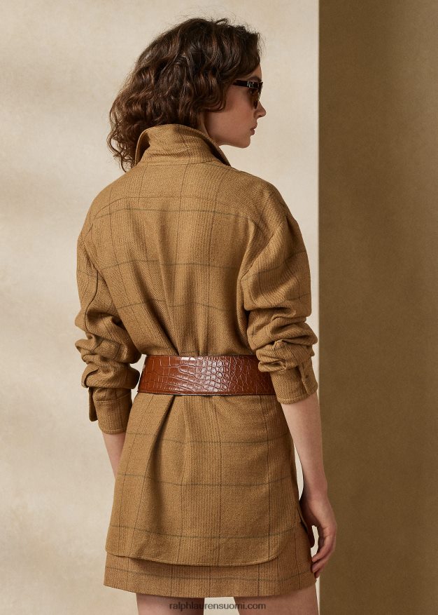 Ralph Lauren naiset leonard tweed paita takki 0Z24ZR3534 ruskea/salvia