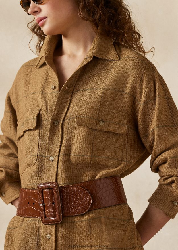 Ralph Lauren naiset leonard tweed paita takki 0Z24ZR3534 ruskea/salvia