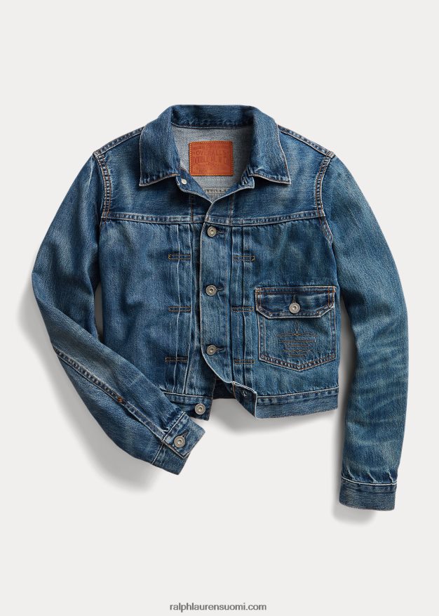 Ralph Lauren naiset lyhennetty farkkutakki 0Z24ZR3680 kenneyn pesu