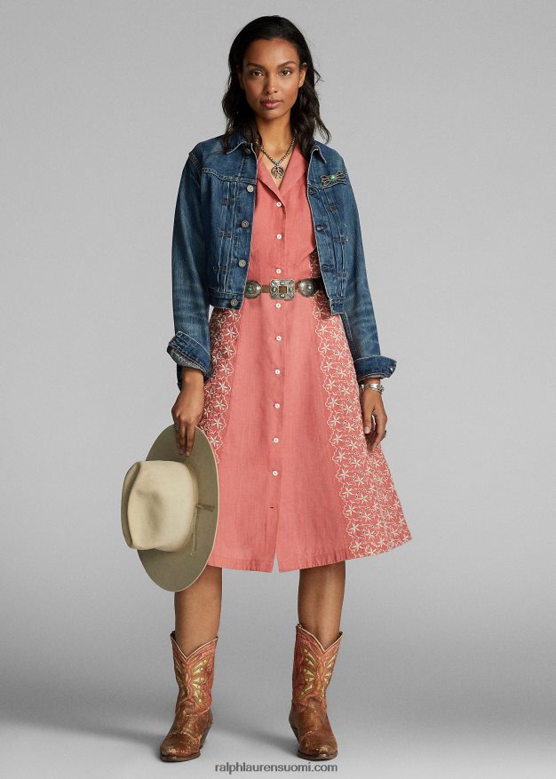 Ralph Lauren naiset lyhennetty farkkutakki 0Z24ZR3680 kenneyn pesu