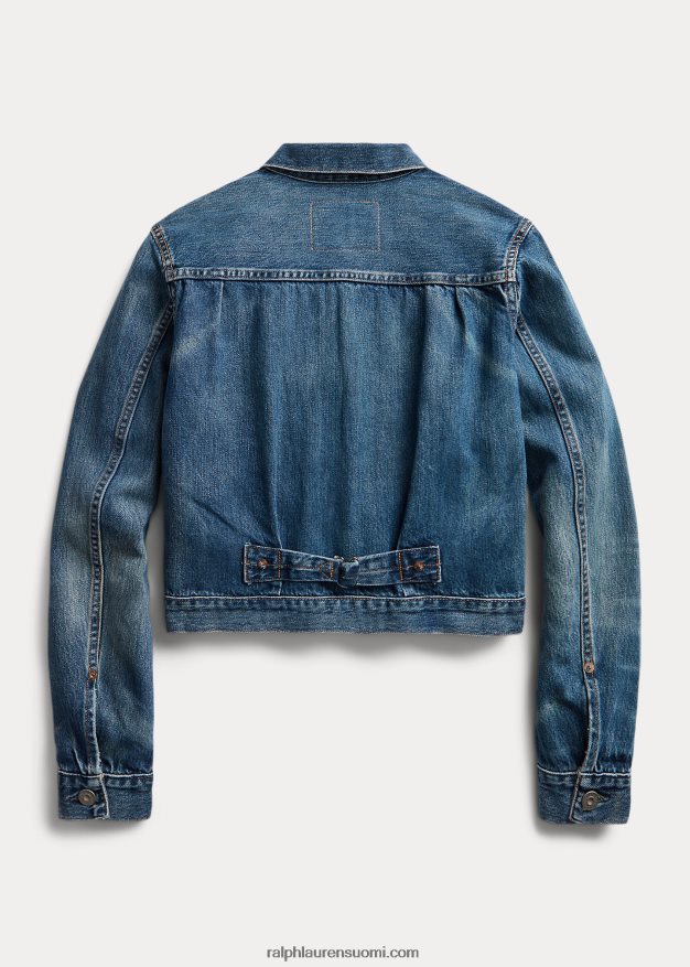 Ralph Lauren naiset lyhennetty farkkutakki 0Z24ZR3680 kenneyn pesu