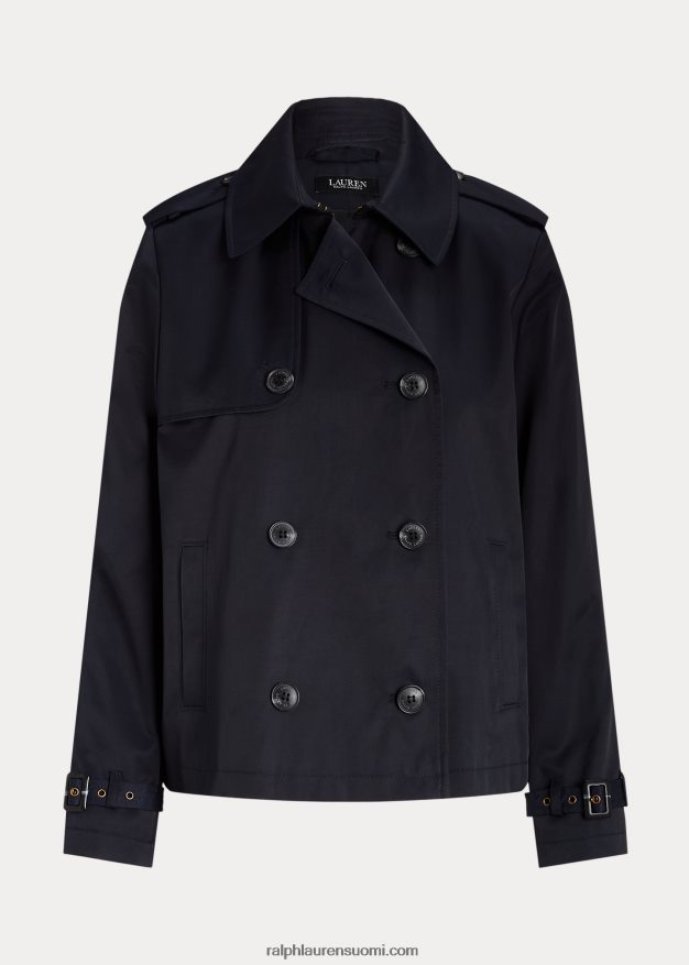 Ralph Lauren naiset lyhyt kaksirivinen trenssitakki 0Z24ZR4123 tumma laivasto