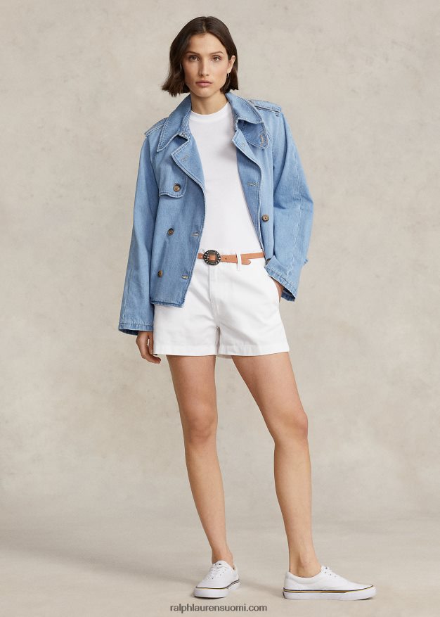 Ralph Lauren naiset oversize boxy fit denim trenssitakki 0Z24ZR2972 kobarin pesu