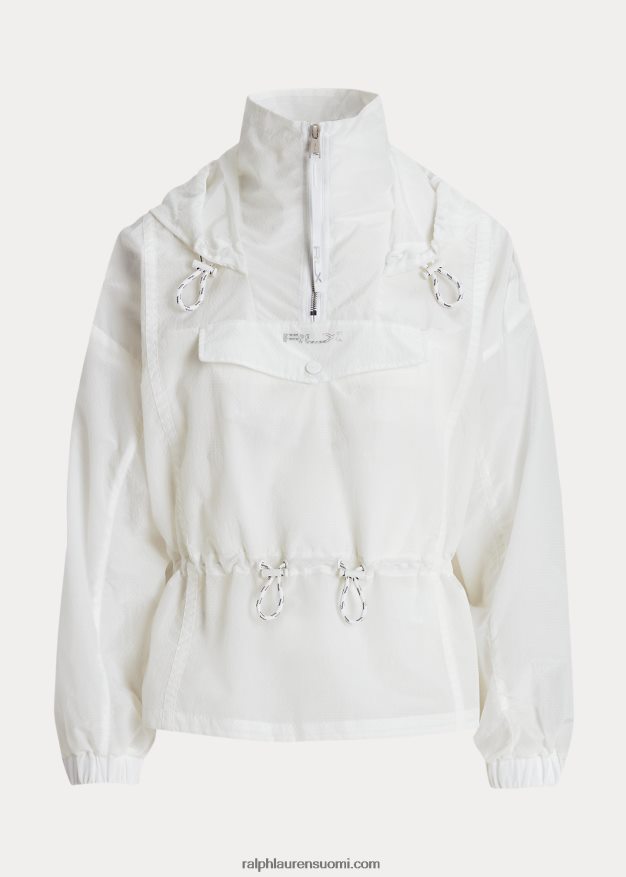 Ralph Lauren naiset pakattava ripstop tuulitakki 0Z24ZR3105 paperi valkoinen