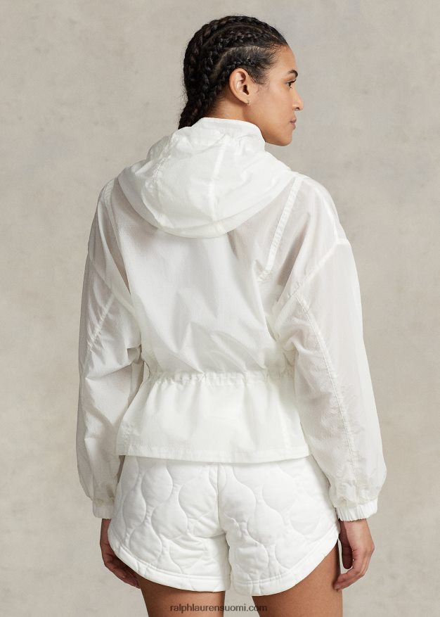 Ralph Lauren naiset pakattava ripstop tuulitakki 0Z24ZR3105 paperi valkoinen