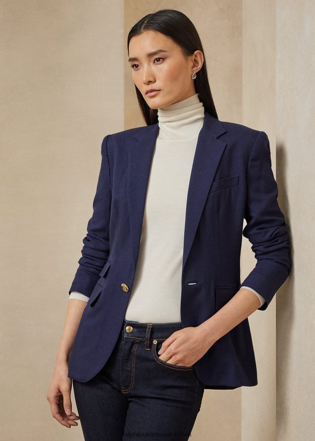 Ralph Lauren naiset parker joustava villatakki 0Z24ZR3442 laivasto