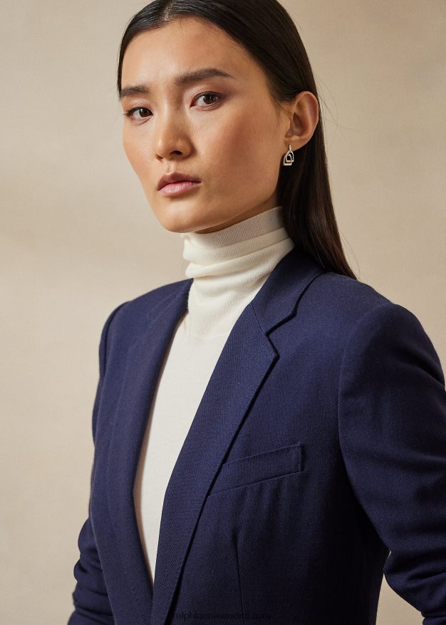 Ralph Lauren naiset parker joustava villatakki 0Z24ZR3442 laivasto