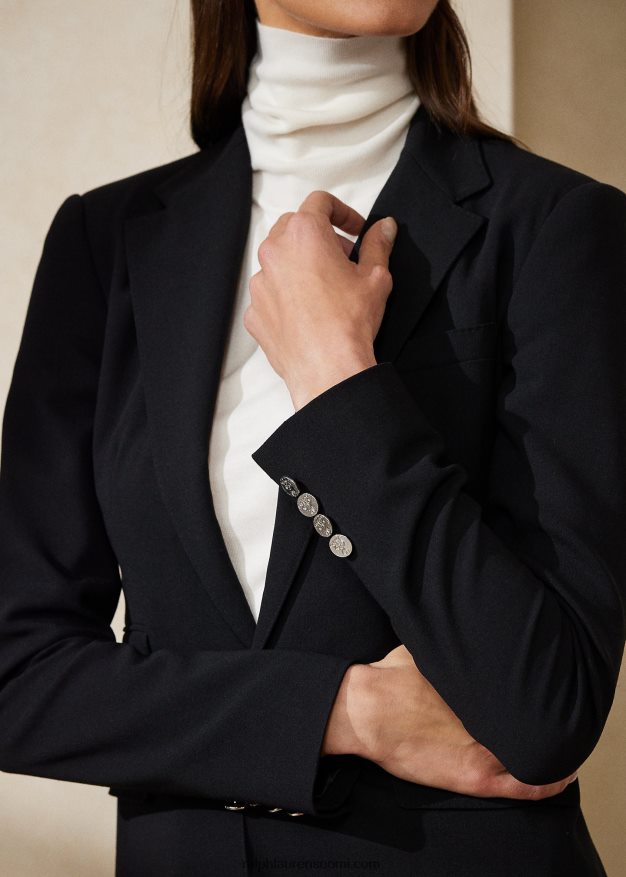 Ralph Lauren naiset parker joustava villatakki 0Z24ZR3443 musta