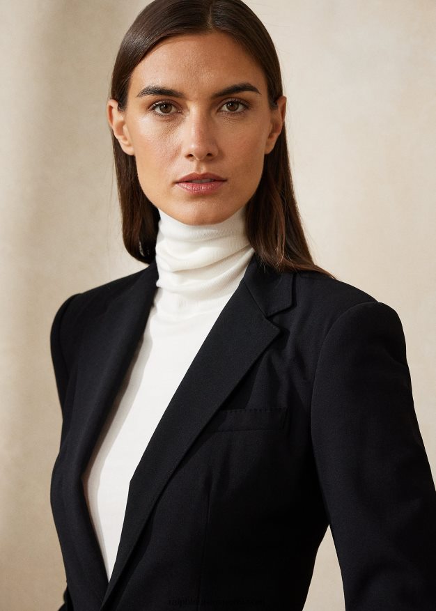 Ralph Lauren naiset parker joustava villatakki 0Z24ZR3443 musta