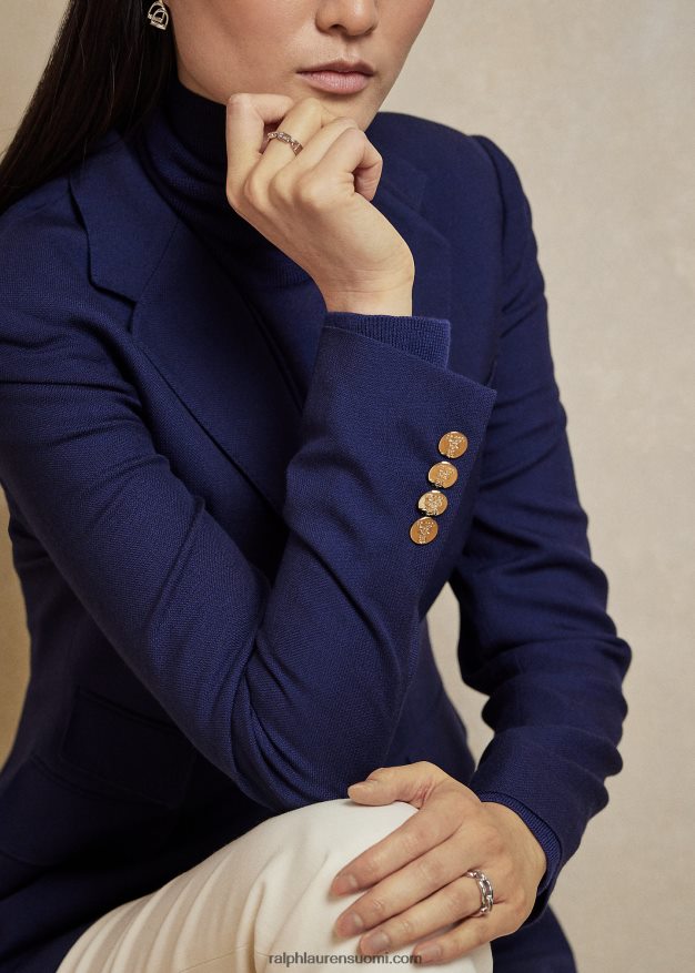 Ralph Lauren naiset parker kashmir takki 0Z24ZR3461 laivasto