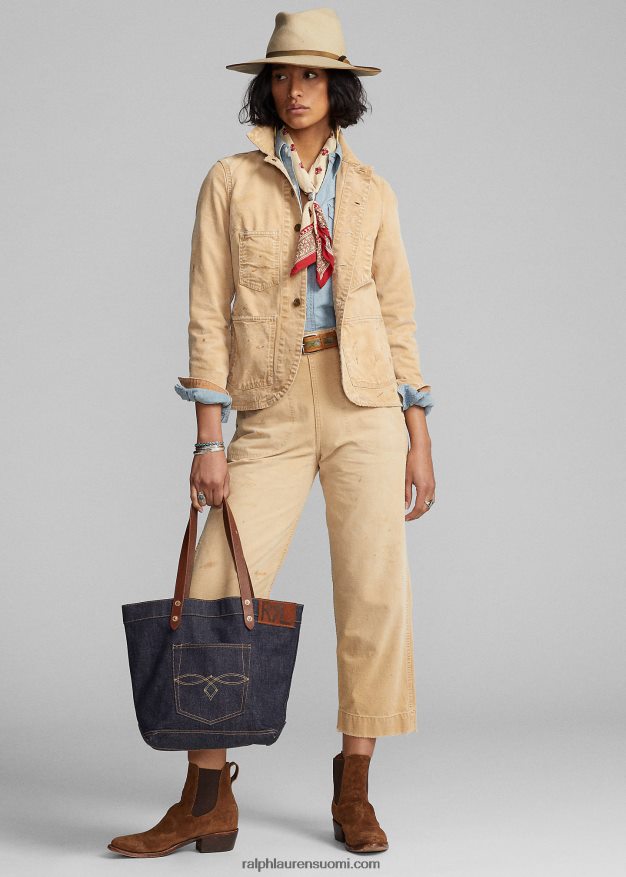 Ralph Lauren naiset puuvillakangastakki 0Z24ZR3642 khaki