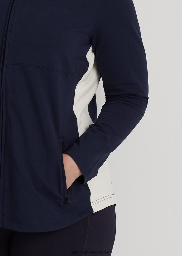 Ralph Lauren naiset puuvillasekoitettu takki 0Z24ZR4729 laivastonsininen ja kerma