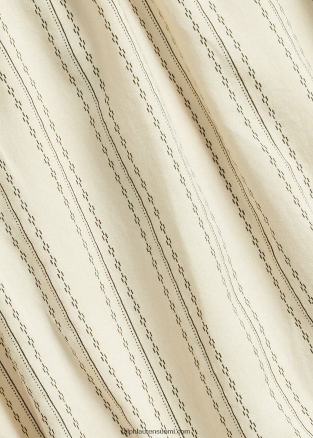 Ralph Lauren naiset raidallinen satiini länsimainen takki 0Z24ZR3634 kerma/musta