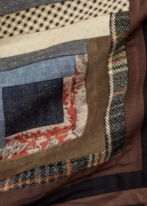 Ralph Lauren naiset rajoitetun erän tilkkutakki 0Z24ZR3656 punainen/rusketus moni