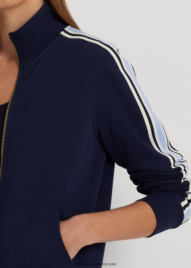 Ralph Lauren naiset ranskalainen froteetakki, jossa vetoketju 0Z24ZR4042 hienostunut laivasto