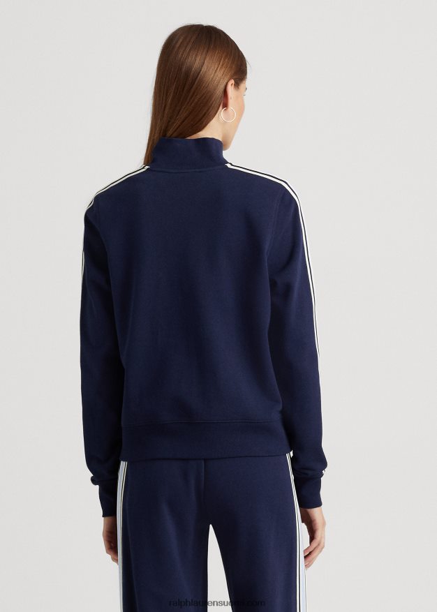 Ralph Lauren naiset ranskalainen froteetakki, jossa vetoketju 0Z24ZR4413 hienostunut laivasto