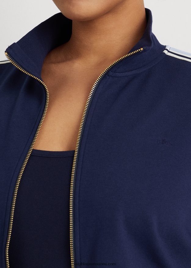 Ralph Lauren naiset ranskalainen froteetakki, jossa vetoketju 0Z24ZR4654 hienostunut laivasto