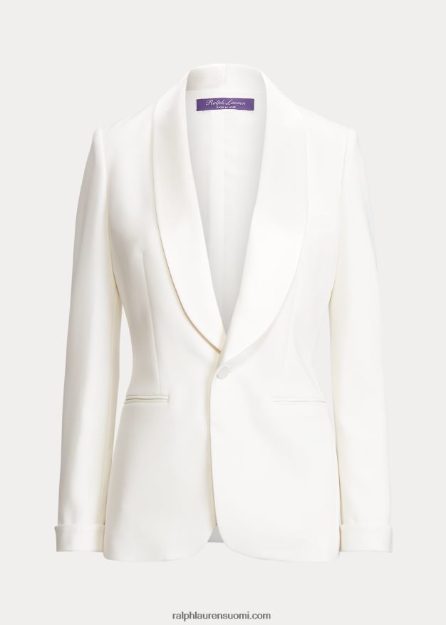 Ralph Lauren naiset sahausvillainen kreppismokkitakki 0Z24ZR3465 lux kerma