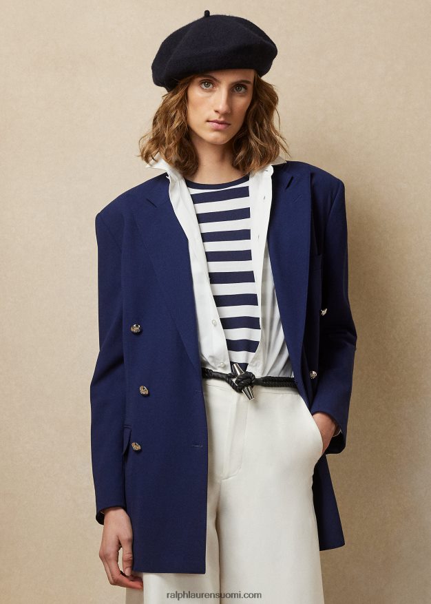 Ralph Lauren naiset shelden villainen kreppitakki 0Z24ZR3504 lux laivasto