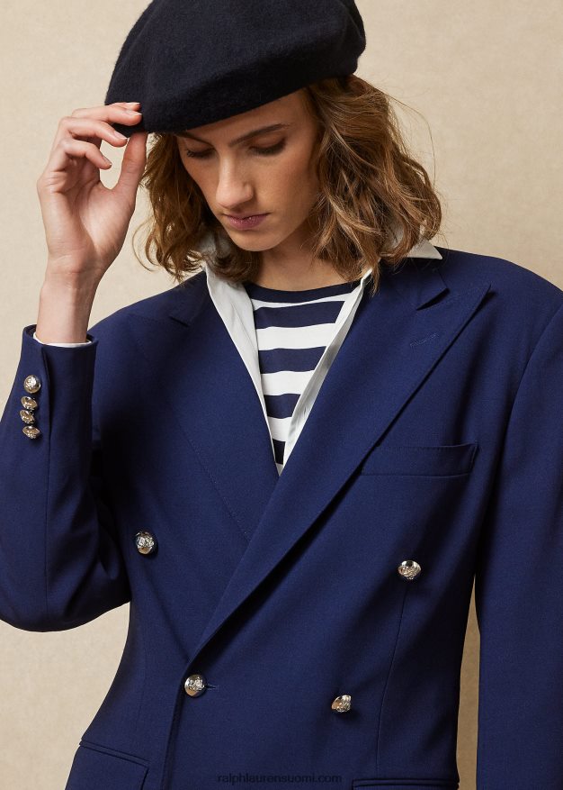 Ralph Lauren naiset shelden villainen kreppitakki 0Z24ZR3504 lux laivasto