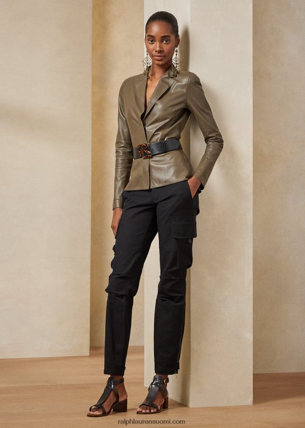 Ralph Lauren naiset sophee lampaannahkainen takki 0Z24ZR9303 oliivi