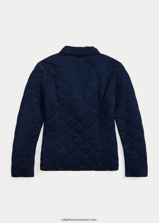 Ralph Lauren naiset tikattu jersey-takki 0Z24ZR3669 indigo