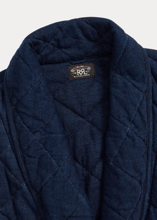 Ralph Lauren naiset tikattu jersey-takki 0Z24ZR3669 indigo