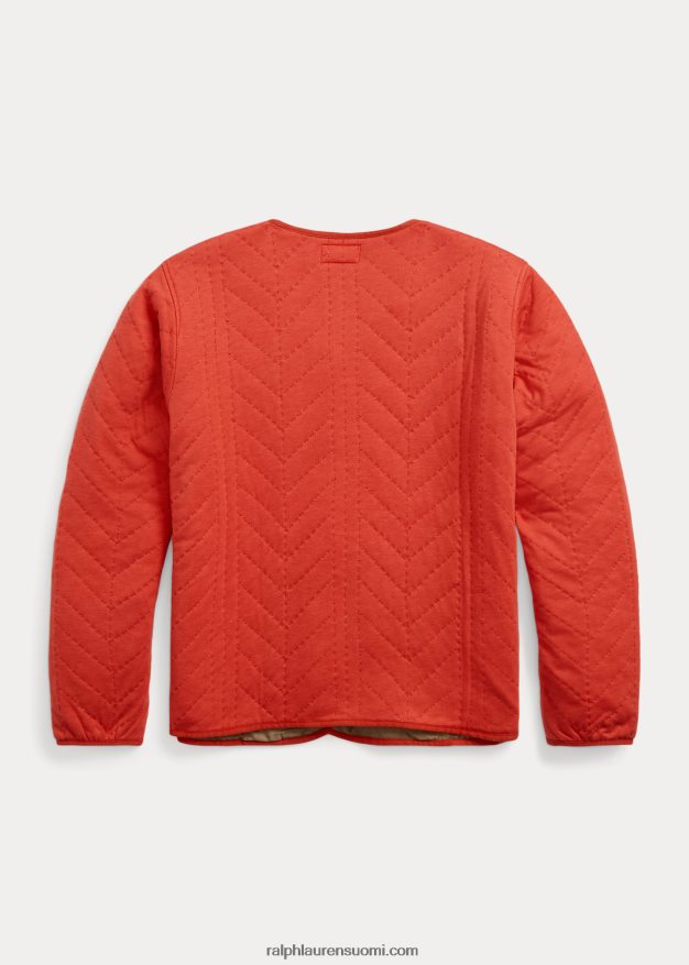 Ralph Lauren naiset tikattu jersey-vuoritakki 0Z24ZR3635 punainen