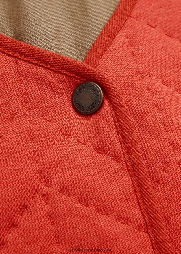 Ralph Lauren naiset tikattu jersey-vuoritakki 0Z24ZR3635 punainen