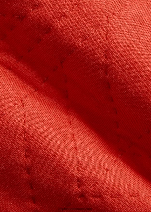 Ralph Lauren naiset tikattu jersey-vuoritakki 0Z24ZR3635 punainen