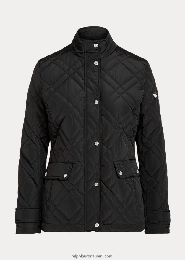 Ralph Lauren naiset tikattu mockneck-takki 0Z24ZR4120 musta