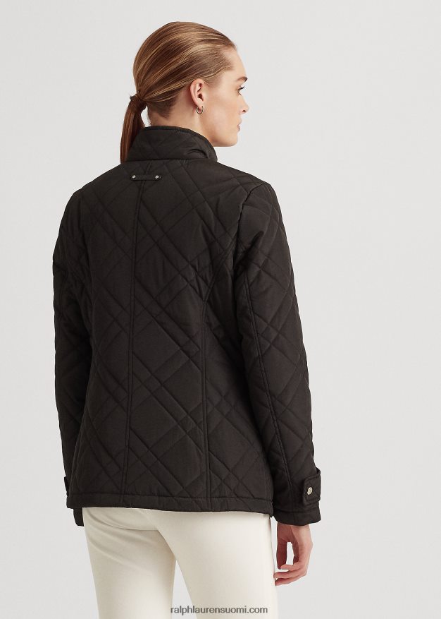 Ralph Lauren naiset tikattu mockneck-takki 0Z24ZR4120 musta