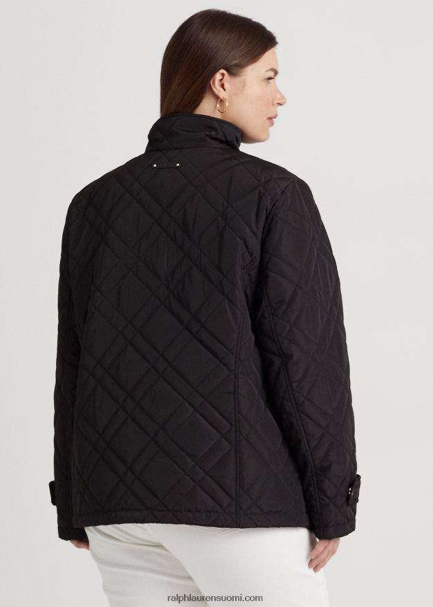 Ralph Lauren naiset tikattu mockneck-takki 0Z24ZR4706 musta