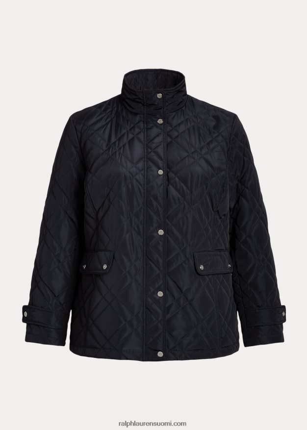 Ralph Lauren naiset tikattu mockneck-takki 0Z24ZR4707 tumma laivasto