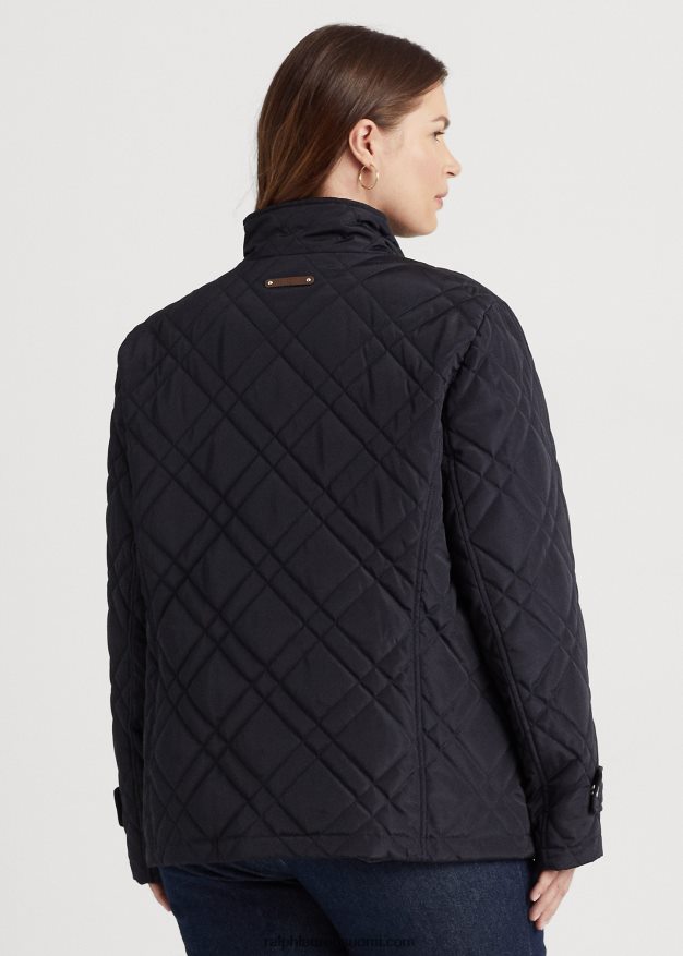 Ralph Lauren naiset tikattu mockneck-takki 0Z24ZR4707 tumma laivasto