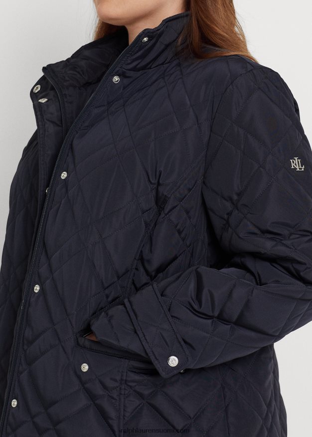 Ralph Lauren naiset tikattu mockneck-takki 0Z24ZR4707 tumma laivasto