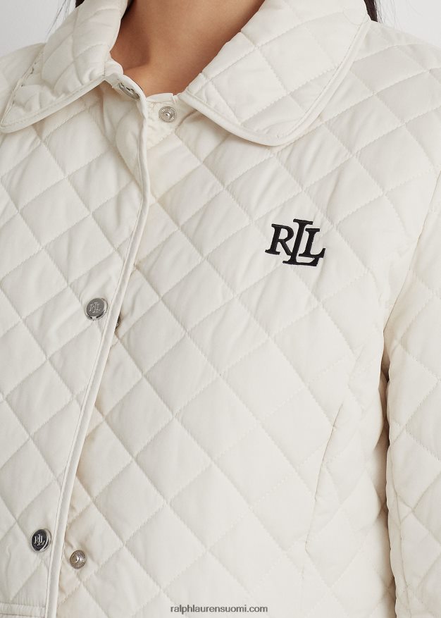 Ralph Lauren naiset timanttitikattu takki 0Z24ZR4126 valkoinen