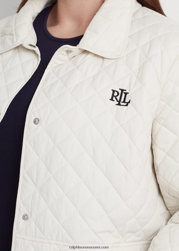Ralph Lauren naiset timanttitikattu takki 0Z24ZR4705 valkoinen