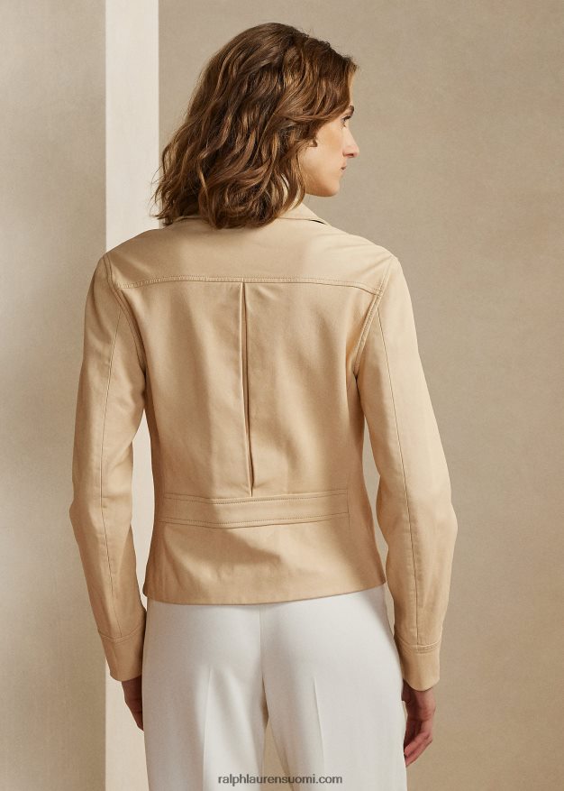 Ralph Lauren naiset torin lampaannahkainen takki 0Z24ZR3548 vaalea