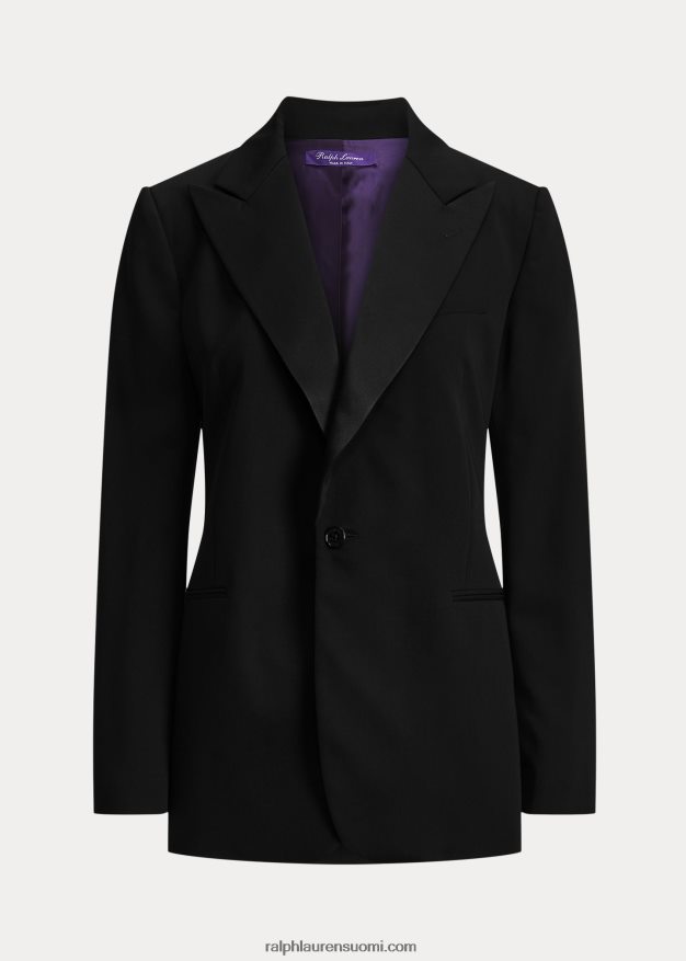 Ralph Lauren naiset truett-villainen gabardiini-smokkitakki 0Z24ZR9331 musta