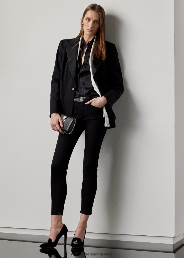 Ralph Lauren naiset truett-villainen gabardiini-smokkitakki 0Z24ZR9331 musta