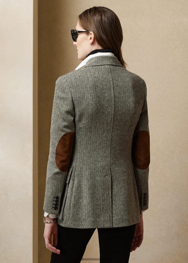 Ralph Lauren naiset tweed-takki 0Z24ZR3463 musta/kerma