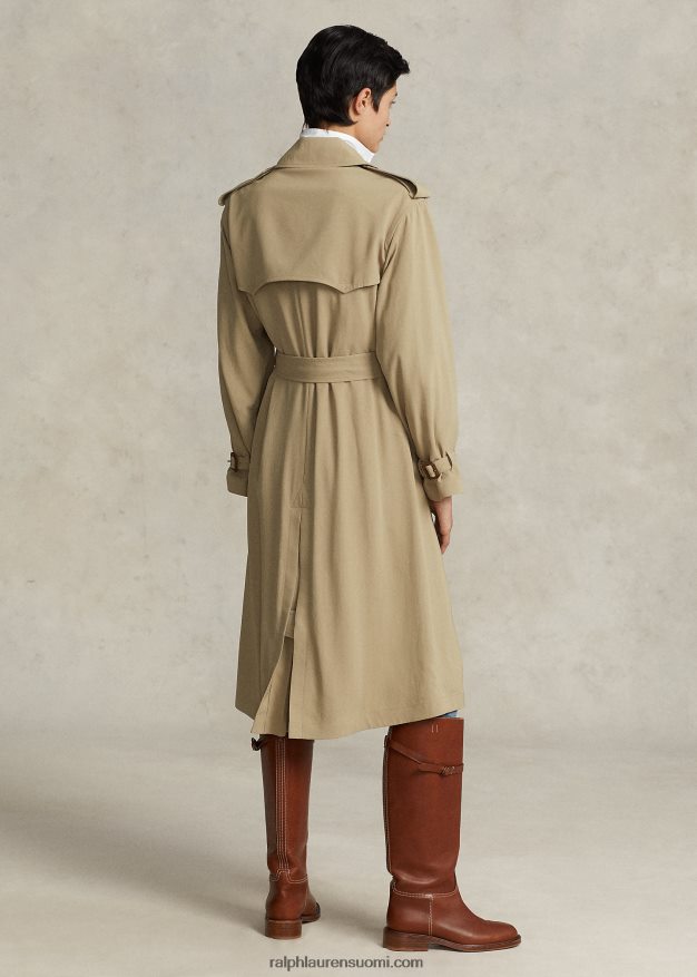 Ralph Lauren naiset twill trenssitakki 0Z24ZR9204 aavikon khaki